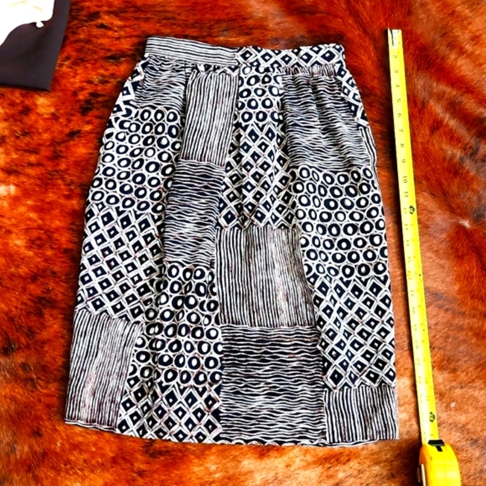 📣 Vintage 90s Evan Picone Skirt Asymmetrical Design Pockets Size 4 Like New 😍 - Picture 3 of 5